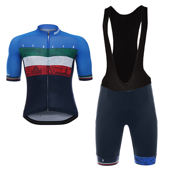 Abbigliamento Ciclismo Italia 2017 Nero e Blu
